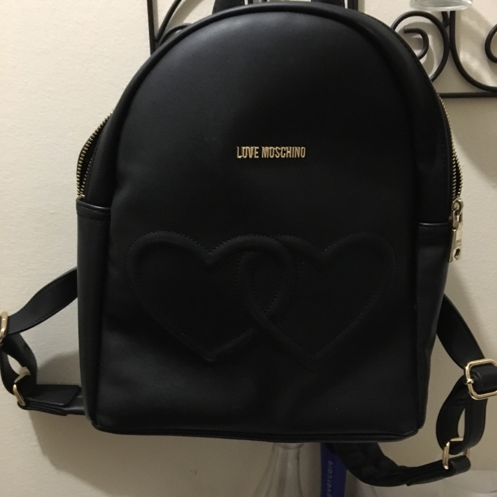 Love Moschino black backpack.